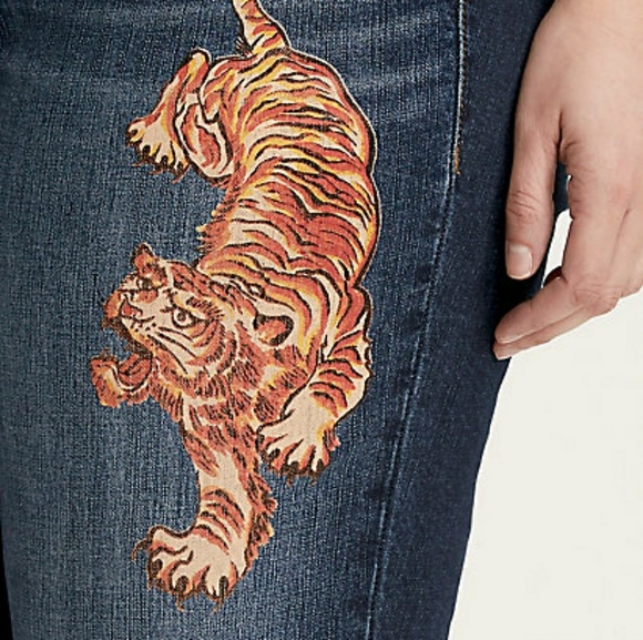 Torrid Girlfriend Handpainted Distressed Denim - Picture 7 of 8